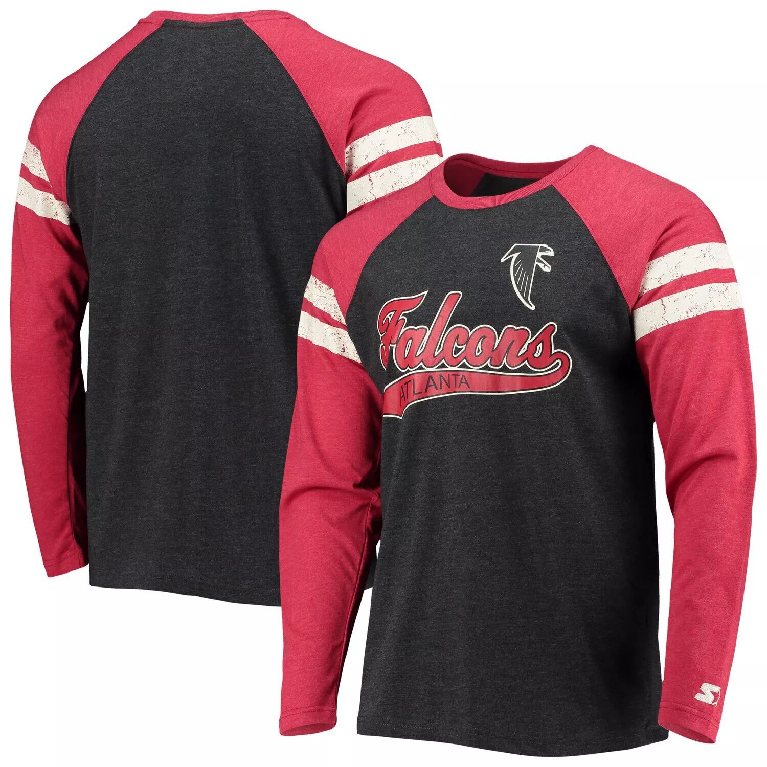 Мужская черная/красная футболка Tri-Blend Atlanta Falcons Throwback League реглан с длинными рукавами Starter, Черный, Мужская черная/красная футболка Tri-Blend Atlanta Falcons Throwback League реглан с длинными рукавами Starter 
Мужская черная/красная футболка Tri-Blend Atlanta Falcons Throwback League реглан с длинными рукавами Starter, Черный, Мужская черная/красная футболка Tri-Blend Atlanta Falcons Throwback League реглан с длинными рукавами Starter