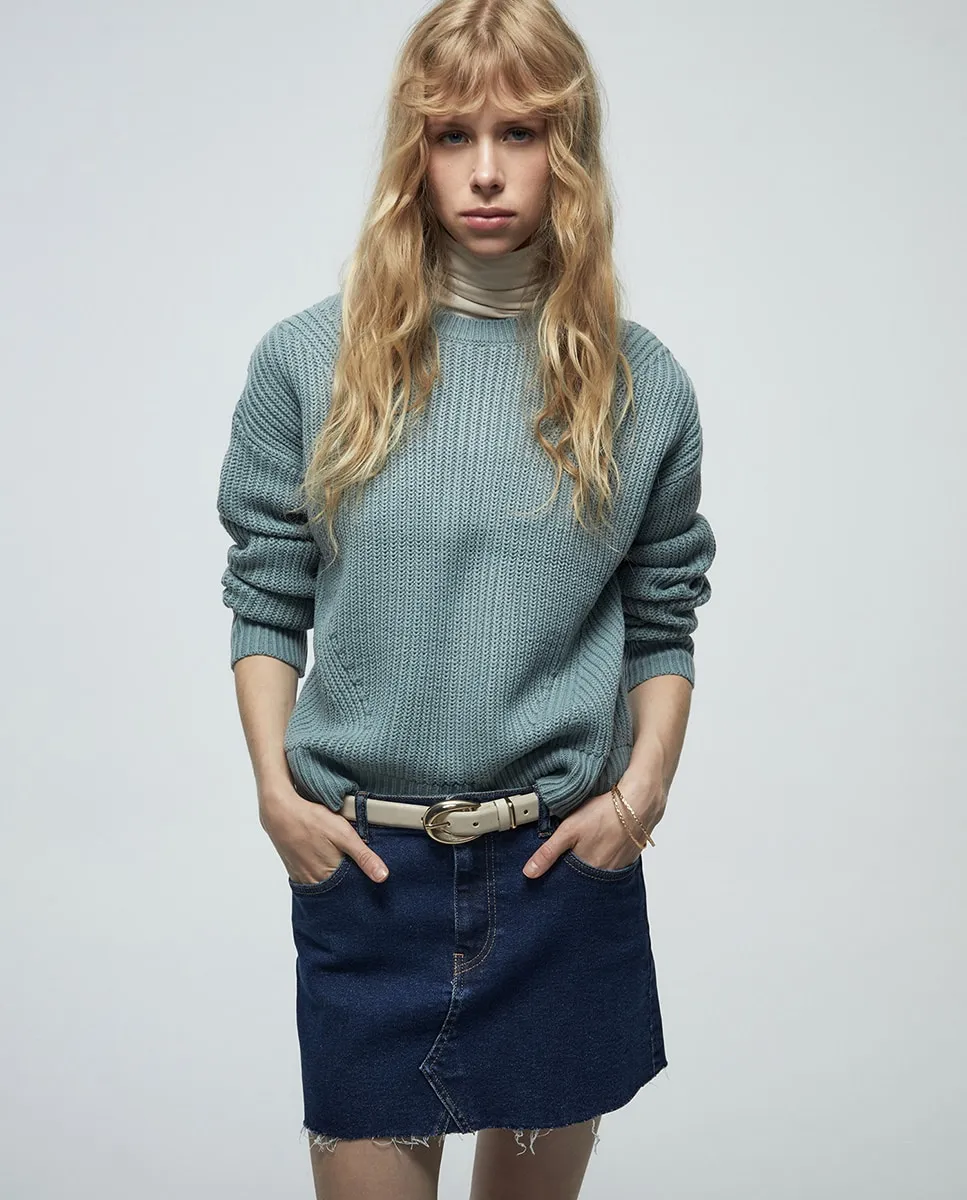 Джемпер из трикотажа с фактурной вязкой Sfera, светло-зеленый
Джемпер из трикотажа с фактурной вязкой Sfera, светло-зеленый