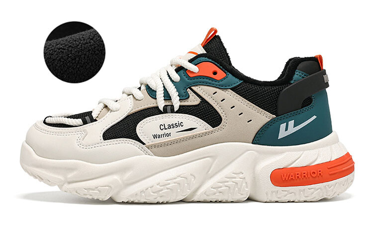 Кроссовки WARRIOR Chunky Sneakers Men Low-top Beige Lake Blue, синий 
Кроссовки WARRIOR Chunky Sneakers Men Low-top Beige Lake Blue, синий