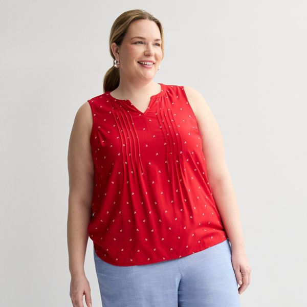 Плюс сайз топ без рукавов с защипами Croft & Barrow, цвет red fun anchor
Плюс сайз топ без рукавов с защипами Croft & Barrow, цвет red fun anchor