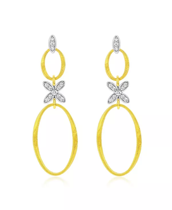 Серьги Suzy Levian Golden Helix из стерлингового серебра с кубическим цирконием в форме цветка с двумя кольцами Suzy Levian New York, golden
Серьги Suzy Levian Golden Helix из стерлингового серебра с кубическим цирконием в форме цветка с двумя кольцами Suzy Levian New York, golden