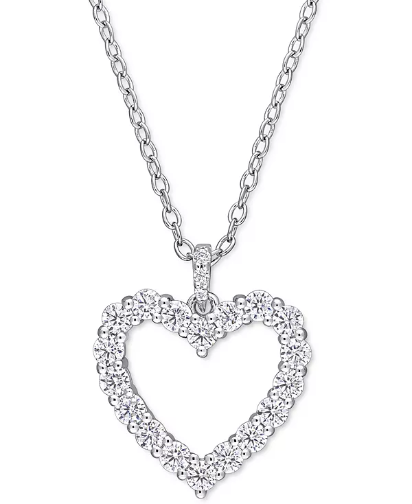 Ожерелье с подвеской в форме сердца из выращенного в лаборатории муассанита 18 дюймов (5/8 карата) из стерлингового серебра Macy'S, moissanite
Ожерелье с подвеской в форме сердца из выращенного в лаборатории муассанита 18 дюймов (5/8 карата) из стерлингового серебра Macy'S, moissanite