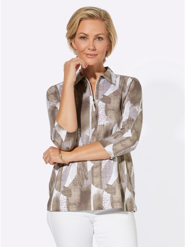 Рубашка-поло с кунжутно-белым принтом WITT WEIDEN
Рубашка-поло с кунжутно-белым принтом WITT WEIDEN