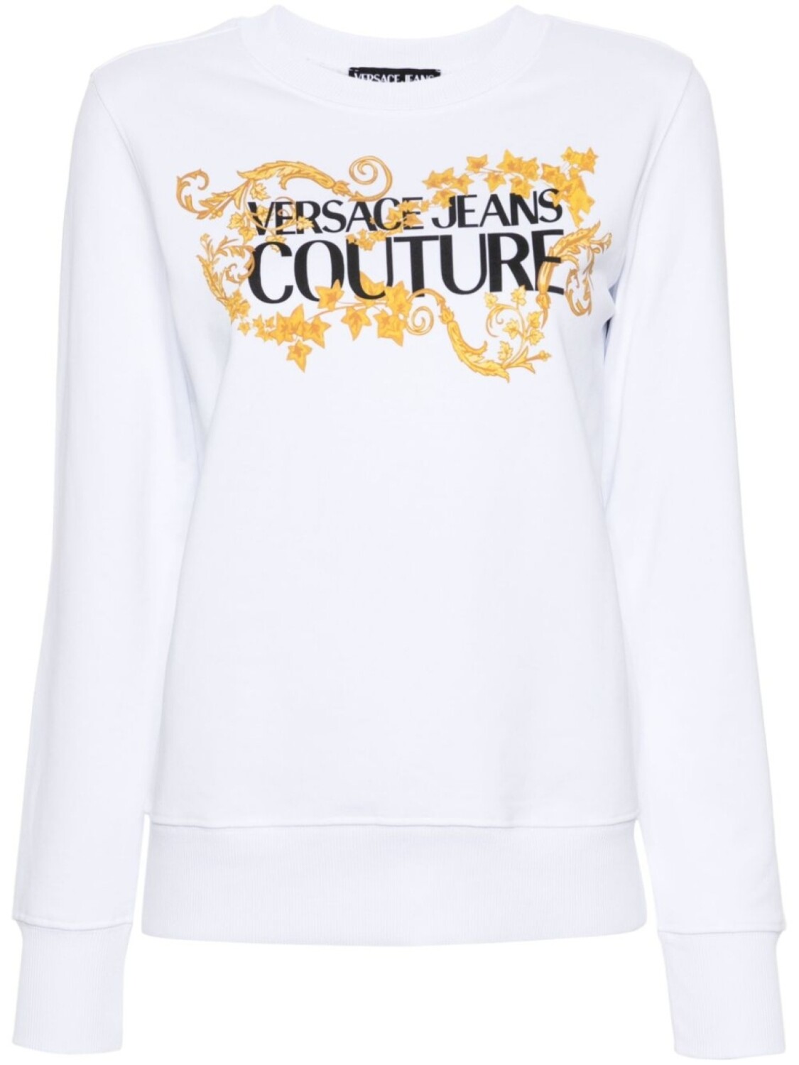 Versace Jeans Couture хлопковая толстовка с логотипом, белый 
Versace Jeans Couture хлопковая толстовка с логотипом, белый