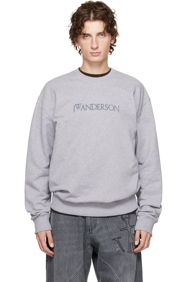 Jw Anderson Толстовка с вышитым логотипом серого цвета
Jw Anderson Толстовка с вышитым логотипом серого цвета