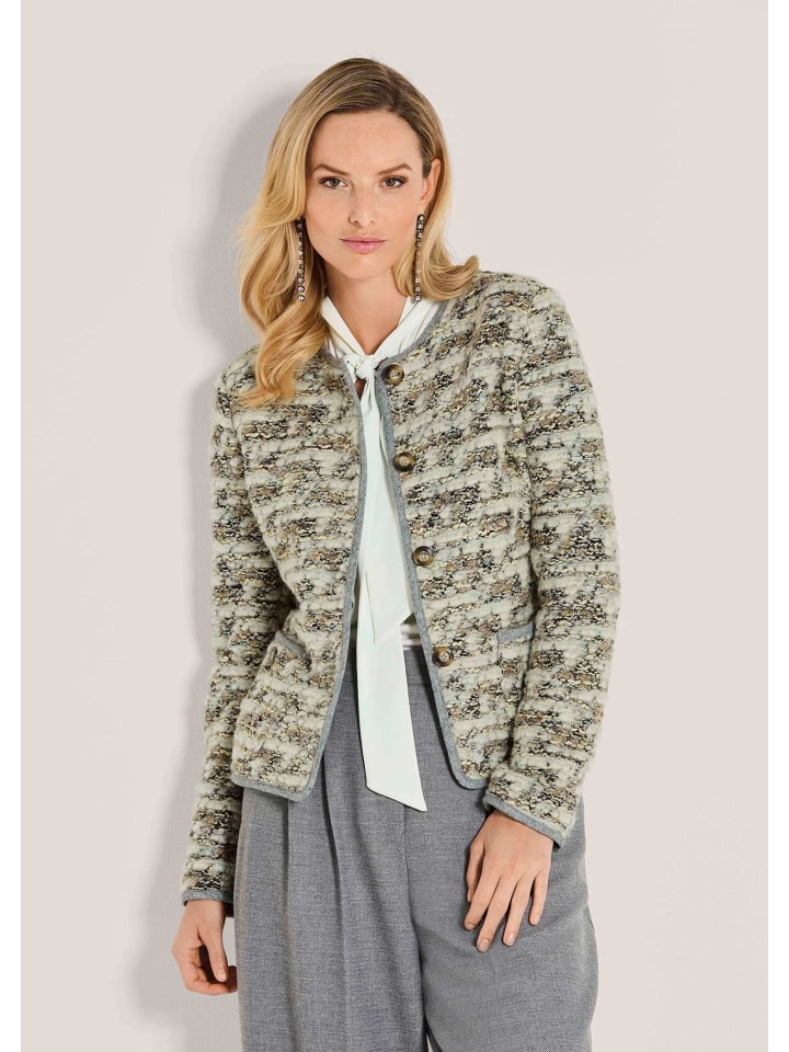 MADELEINE Элегантный, приталенный трикотажный блейзер со светлой подкладкой серебристо-серого/многоцветного оттенка
MADELEINE Элегантный, приталенный трикотажный блейзер со светлой подкладкой серебристо-серого/многоцветного оттенка