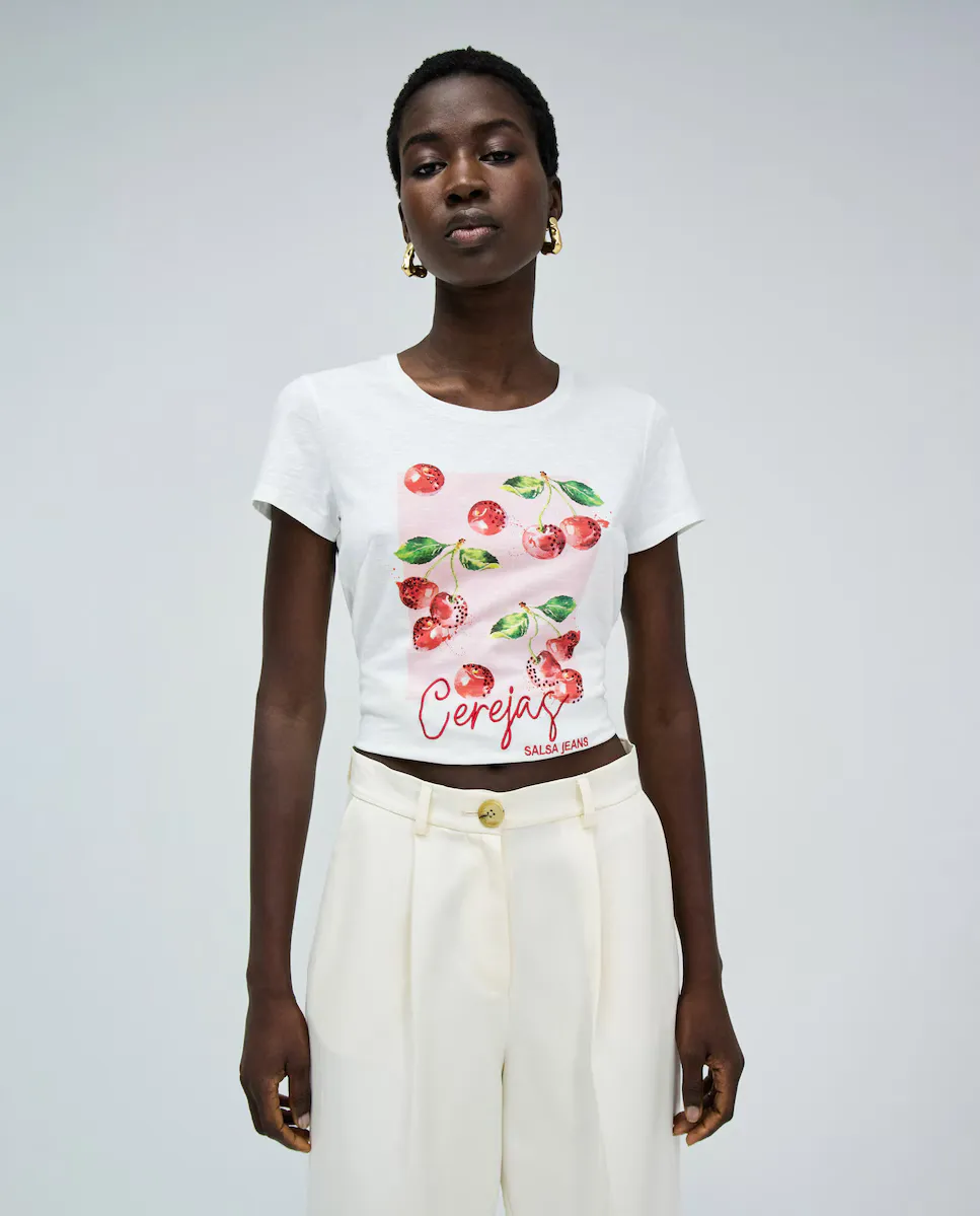 Женская футболка с принтом спереди Salsa Jeans, белый
Женская футболка с принтом спереди Salsa Jeans, белый