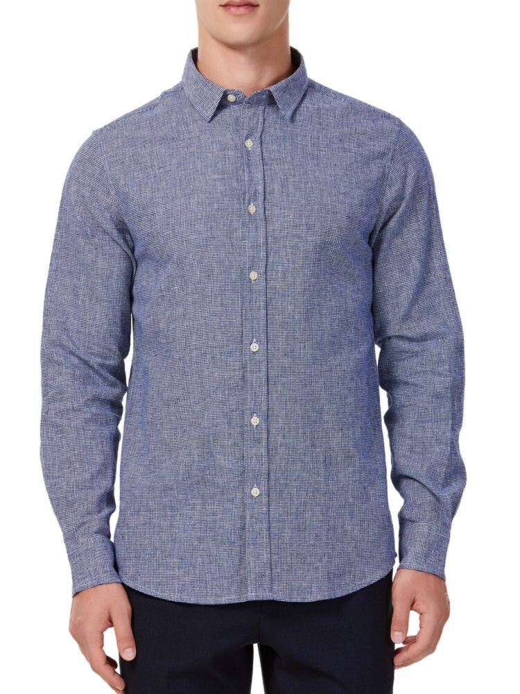 Спортивная рубашка Tyler из смесового льна с узором «гусиные лапки» Hyden Yoo, черный
Спортивная рубашка Tyler из смесового льна с узором «гусиные лапки» Hyden Yoo, черный