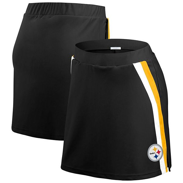Женский черный шорт-юбка Pittsburgh Steelers в полоску Wear By Erin Andrews
Женский черный шорт-юбка Pittsburgh Steelers в полоску Wear By Erin Andrews