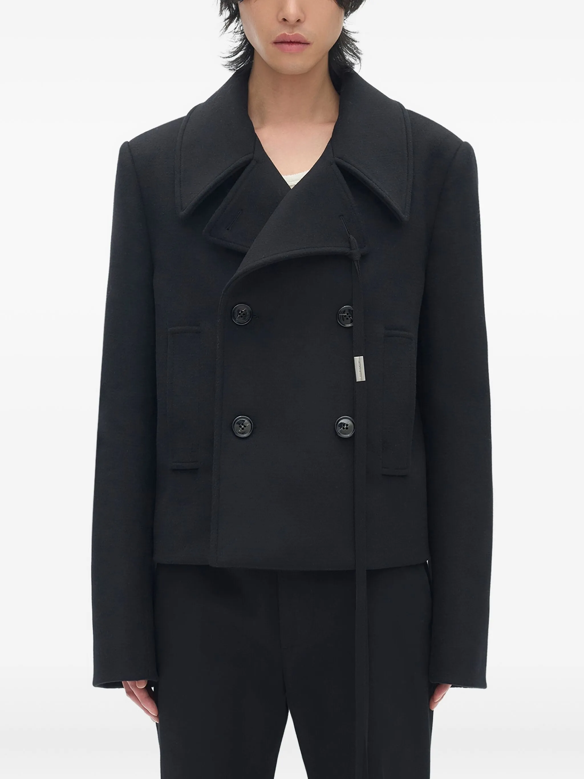 Двубортный пиджак Desideer Ann Demeulemeester, черный
Двубортный пиджак Desideer Ann Demeulemeester, черный