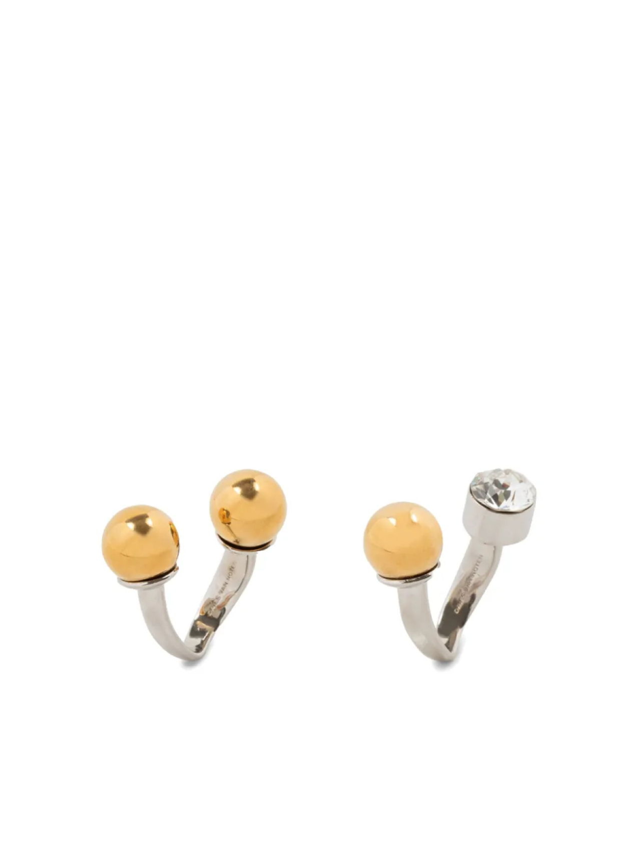 DRIES VAN NOTEN набор из двух колец со стразами, серебряный
DRIES VAN NOTEN набор из двух колец со стразами, серебряный