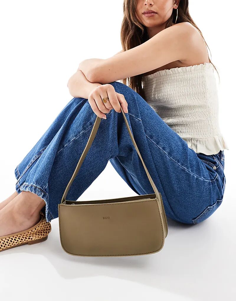 Минималистичная сумка через плечо PASQ темно-зеленого цвета
Минималистичная сумка через плечо PASQ темно-зеленого цвета