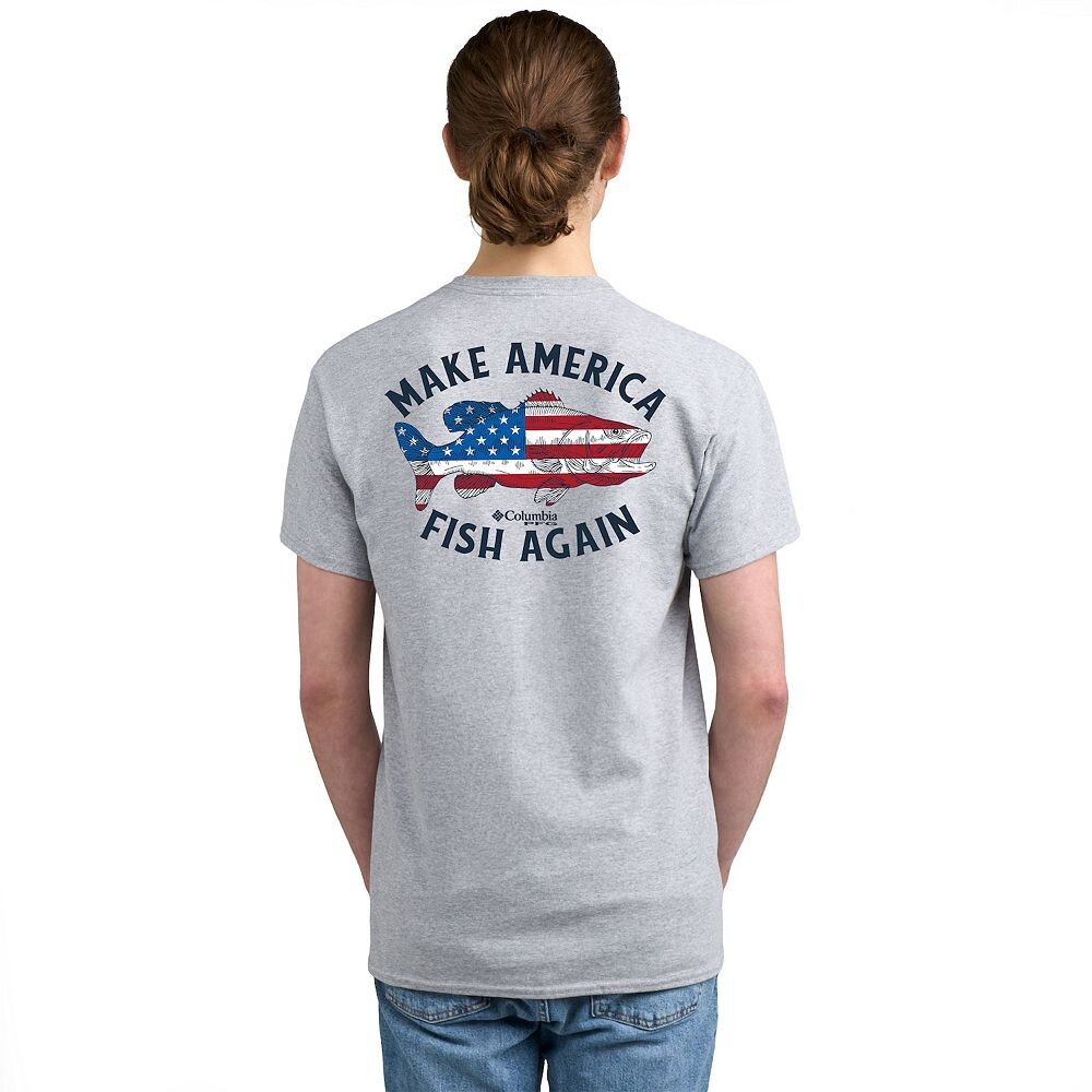 Мужская футболка Columbia PFG Performance Fishing Gear с короткими рукавами и графическим рисунком, цвет Gray Fish Again
Мужская футболка Columbia PFG Performance Fishing Gear с короткими рукавами и графическим рисунком, цвет Gray Fish Again