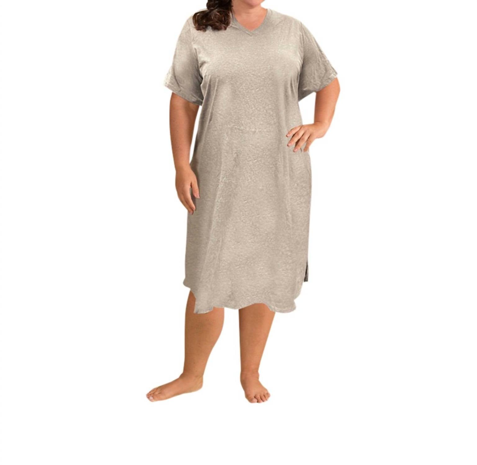 Хлопковая футболка для сна с коротким рукавом - ультрамягкая, плюс, серый цвет On The Plus Side
Хлопковая футболка для сна с коротким рукавом - ультрамягкая, плюс, серый цвет On The Plus Side