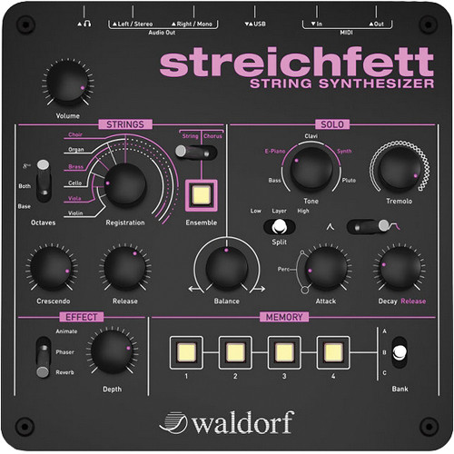 Синтезатор Waldorf Streichfett - String Synthesizer STREICHFETT
Синтезатор Waldorf Streichfett - String Synthesizer STREICHFETT