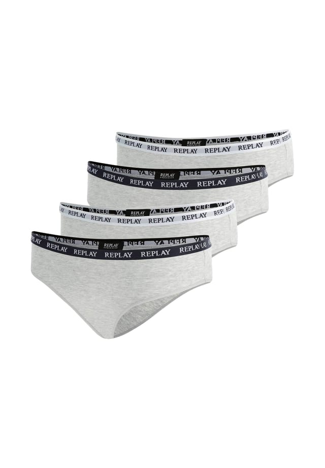 Трусы 4 шт. в упаковке - трусы с логотипом на поясе хлопковая смесь Replay, серый
Трусы 4 шт. в упаковке - трусы с логотипом на поясе хлопковая смесь Replay, серый