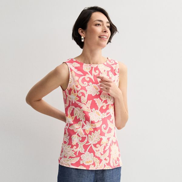 Женская майка-бато Croft & Barrow, цвет coral artisan blooms
Женская майка-бато Croft & Barrow, цвет coral artisan blooms