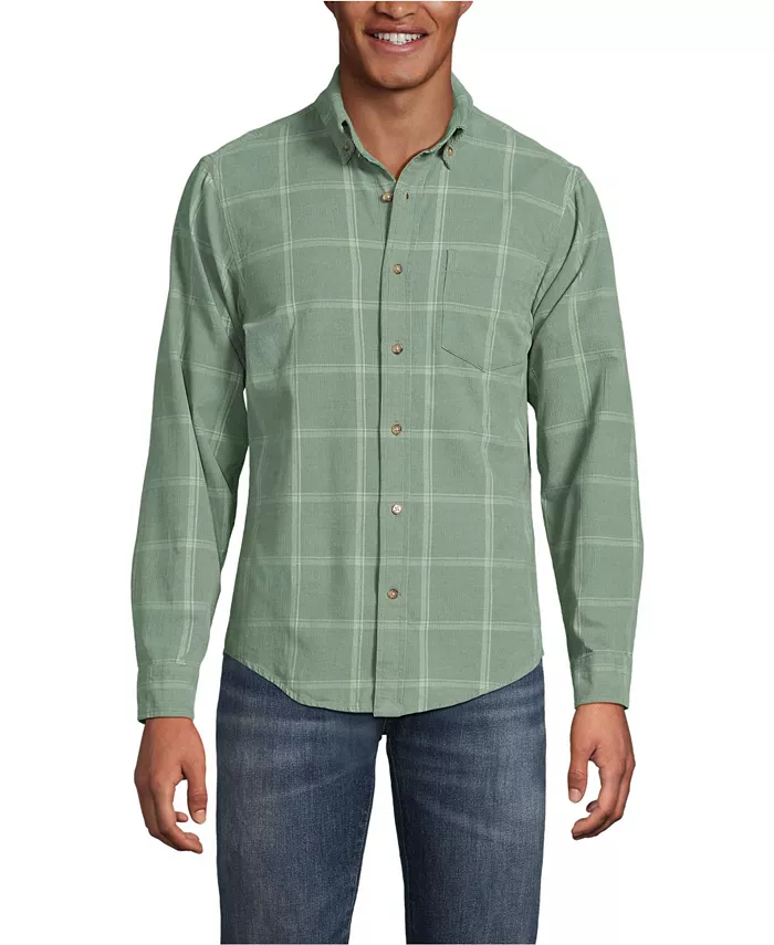 Мужская рубашка из вельвета Pinwale Lands' End, зеленый
Мужская рубашка из вельвета Pinwale Lands' End, зеленый