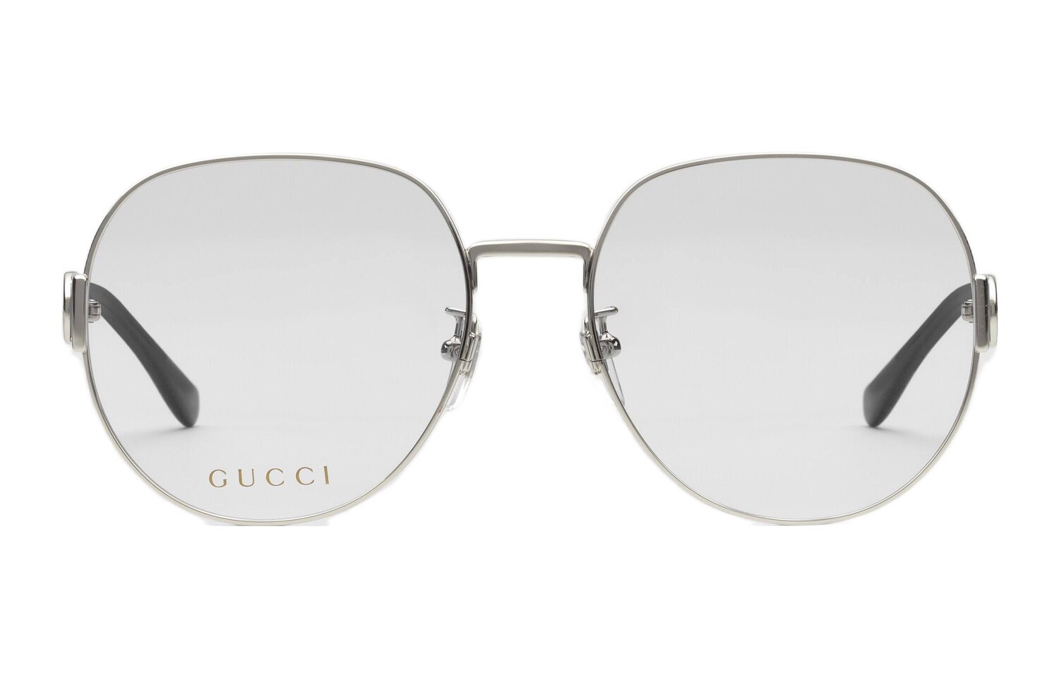 Очки женские Gucci в металлической оправе, серебряный / черный
Очки женские Gucci в металлической оправе, серебряный / черный