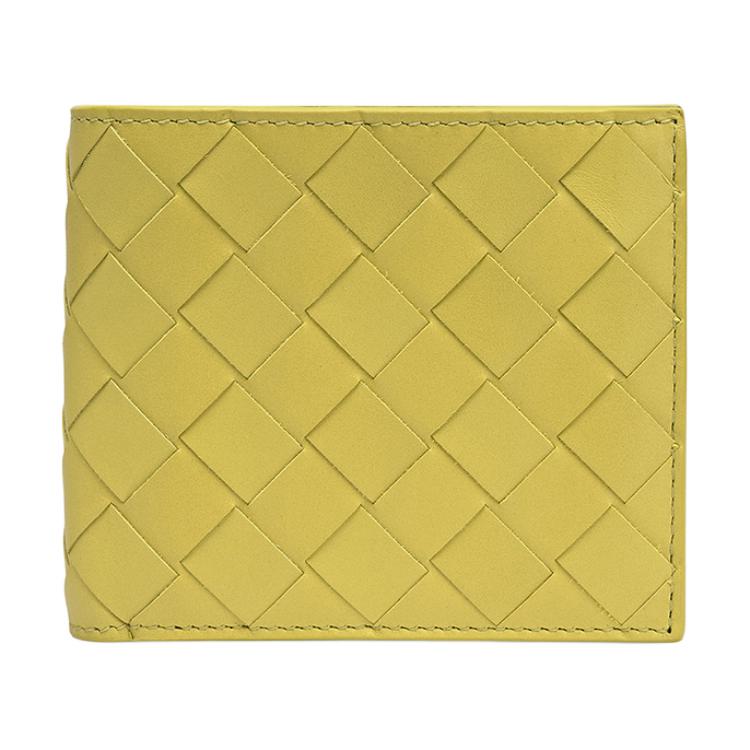 Bottega Veneta Кожаный бумажник мужской имбирно-желтый 
Bottega Veneta Кожаный бумажник мужской имбирно-желтый