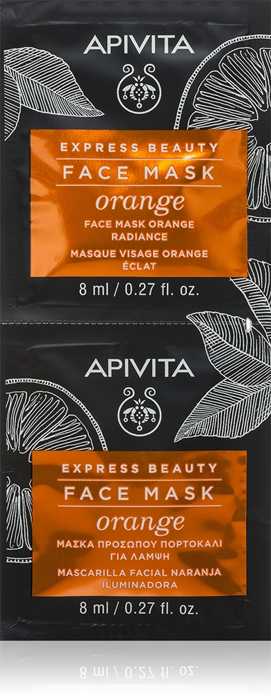 Маска для лица Express Beauty Radiance оранжевого цвета Apivita, 2× 8 мл
Маска для лица Express Beauty Radiance оранжевого цвета Apivita, 2× 8 мл