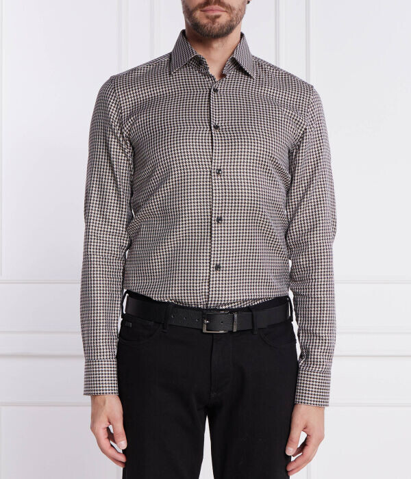 Рубашка мужская Boss в клетку, черно-бежевый
Рубашка мужская Boss в клетку, черно-бежевый