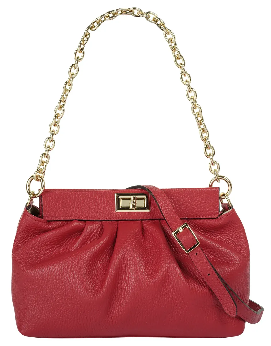 Сумка через плечо Cluty, натуральная кожа, производство Италия, красный
Сумка через плечо Cluty, натуральная кожа, производство Италия, красный