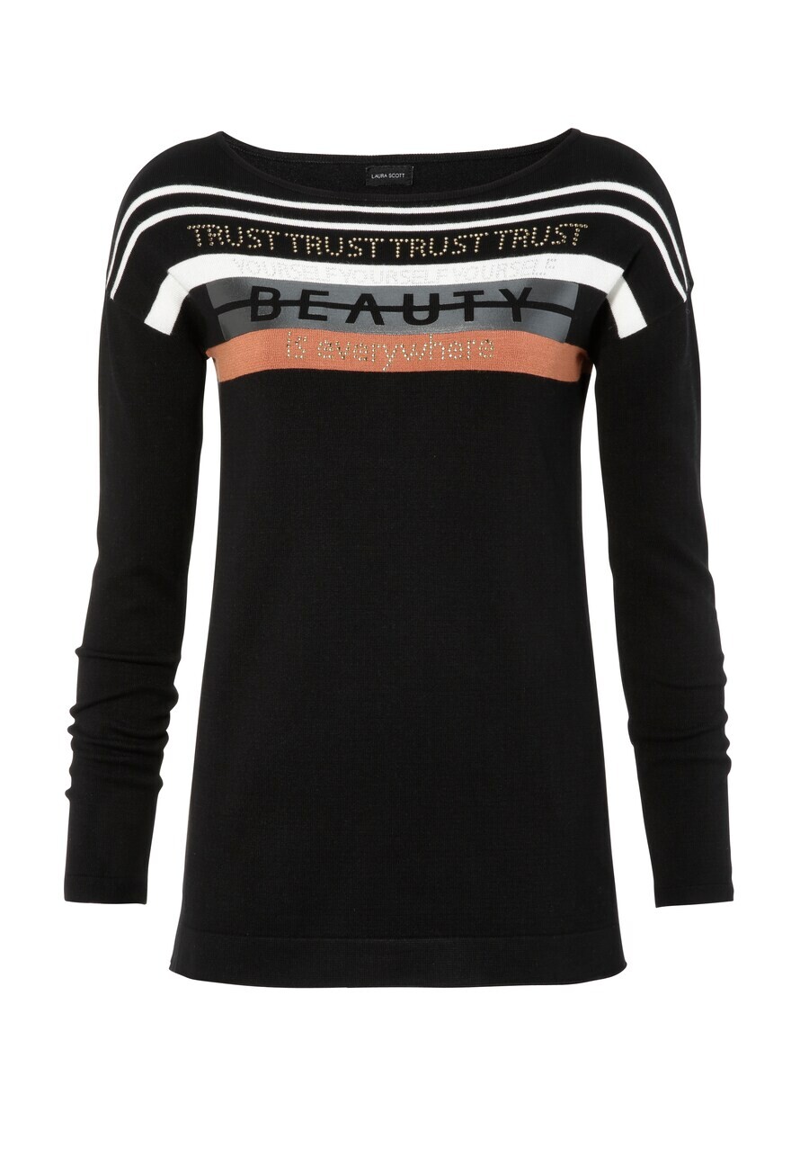 Тонкий вязаный свитер LAURA SCOTT Sweater, черный
Тонкий вязаный свитер LAURA SCOTT Sweater, черный