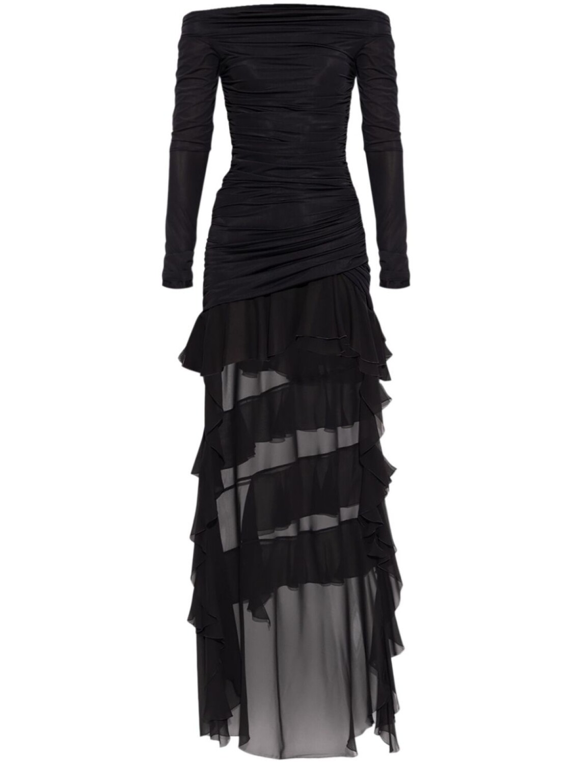 Blumarine платье мини с открытыми плечами, черный