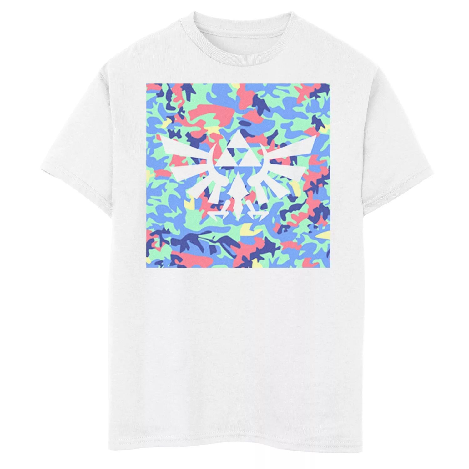 Неоновая футболка с камуфляжным принтом Zelda для мальчиков 8–20 лет Licensed Character 
Неоновая футболка с камуфляжным принтом Zelda для мальчиков 8–20 лет Licensed Character