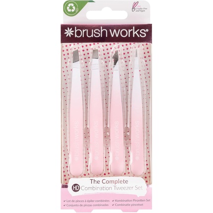 Набор пинцетов HD из 4 предметов - белый Brushworks
Набор пинцетов HD из 4 предметов - белый Brushworks