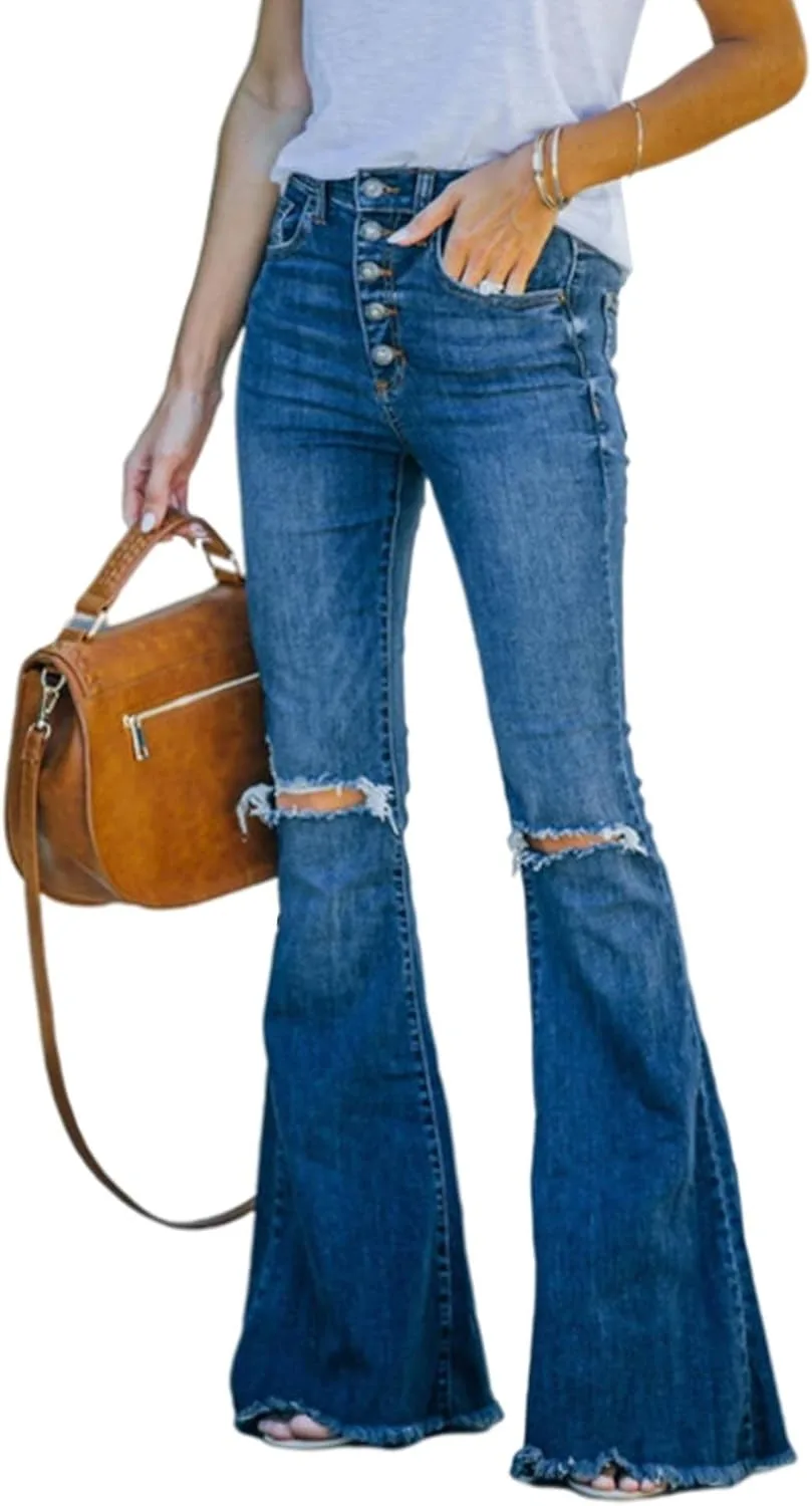 SOMTHRON женские джинсы с потертостями клеш
SOMTHRON женские джинсы с потертостями клеш