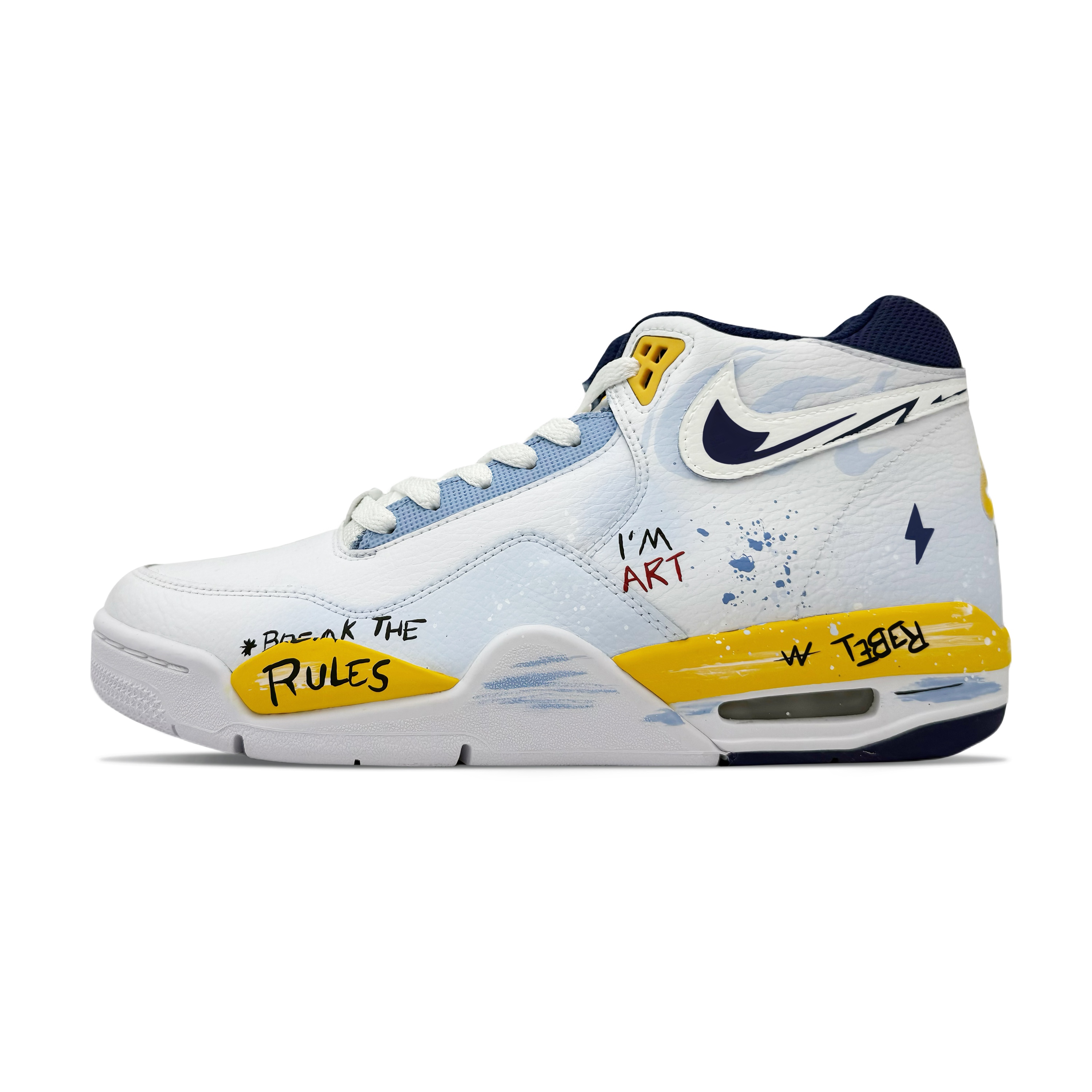 Nike Баскетбольные кроссовки Flight Legacy, износостойкие, среднего размера, винтажные, мужские, сине-белые
Nike Баскетбольные кроссовки Flight Legacy, износостойкие, среднего размера, винтажные, мужские, сине-белые