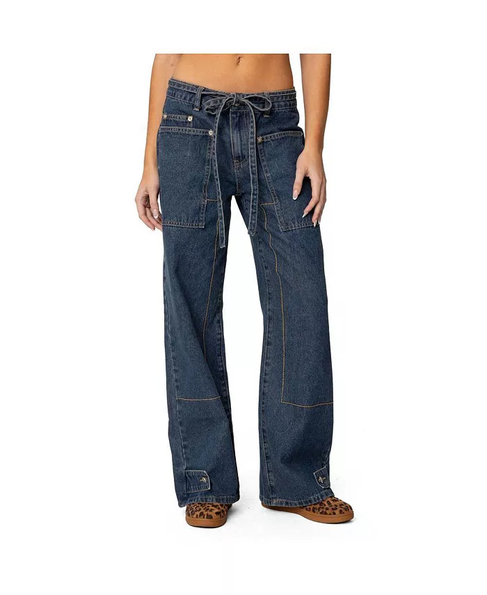 Женские джинсы с заниженной талией Funky Stitch Edikted, синий
Женские джинсы с заниженной талией Funky Stitch Edikted, синий