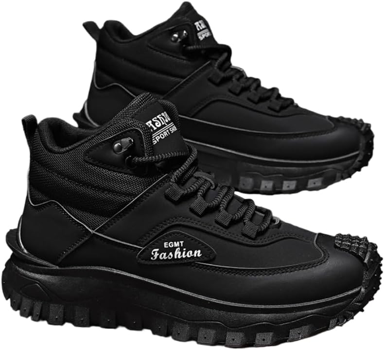 Мужские высокие ретро-ботинки большого размера - прочная обувь для активного отдыха с противоскользящей подошвой Spkfhd, черный
Мужские высокие ретро-ботинки большого размера - прочная обувь для активного отдыха с противоскользящей подошвой Spkfhd, черный