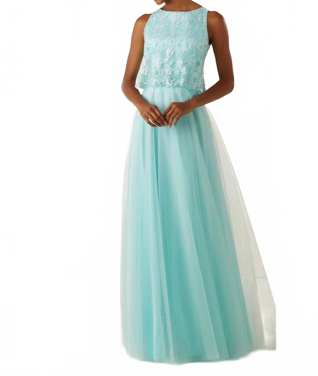 Платье подружки невесты из тюля с цветочной вышивкой в мятном цвете MORILEE
Платье подружки невесты из тюля с цветочной вышивкой в мятном цвете MORILEE