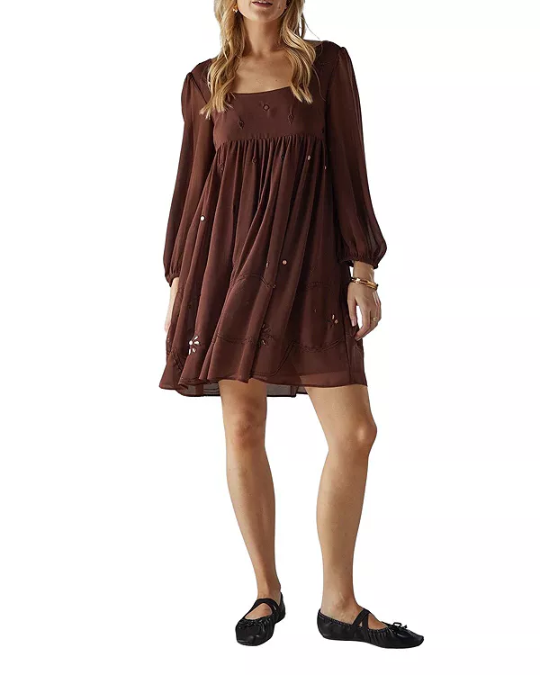 Мини-Платье с квадратным вырезом, украшенное вручную Warehouse, коричневый
Мини-Платье с квадратным вырезом, украшенное вручную Warehouse, коричневый