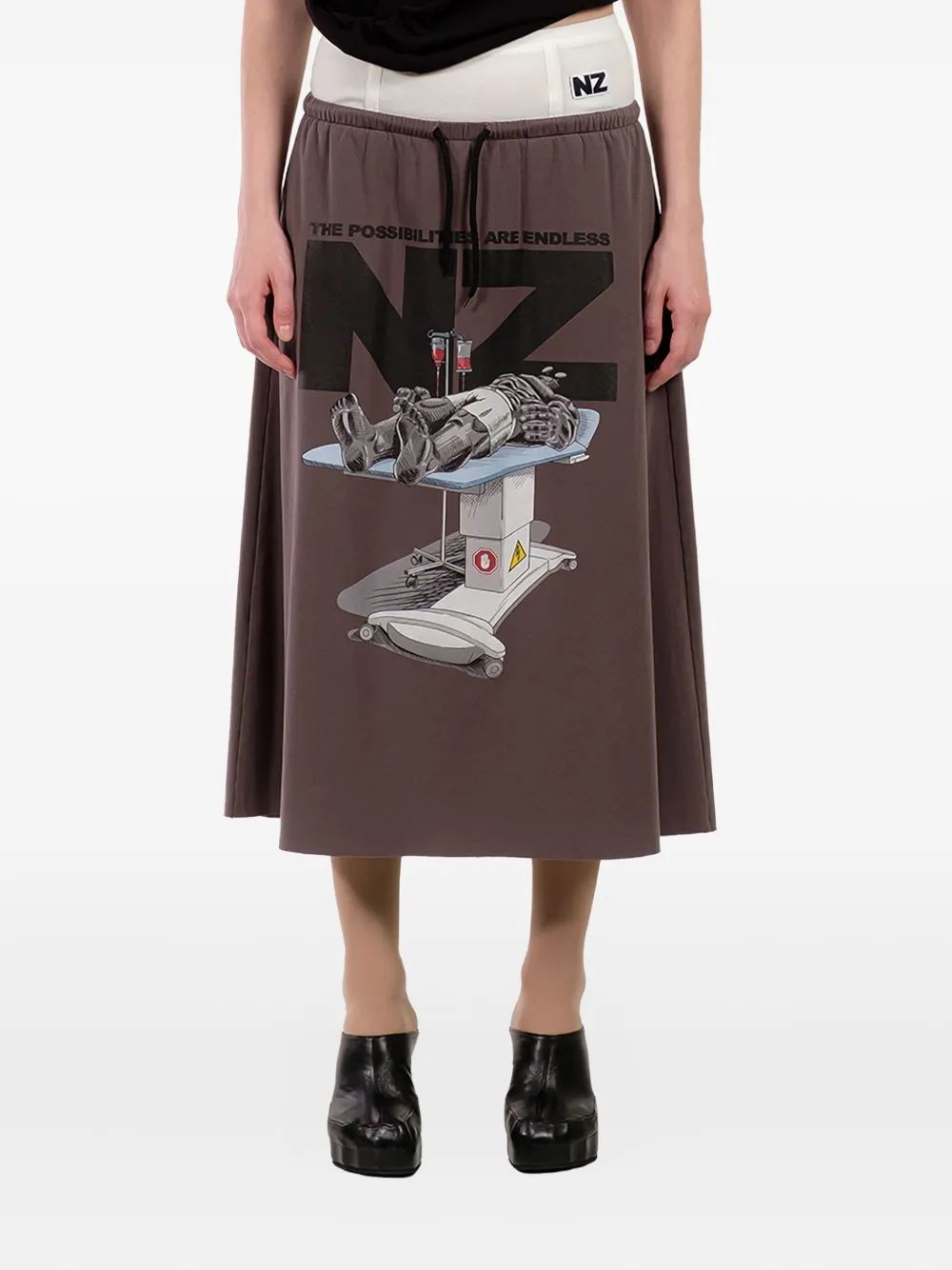 Юбка с графичным принтом Natasha Zinko, коричневый
Юбка с графичным принтом Natasha Zinko, коричневый