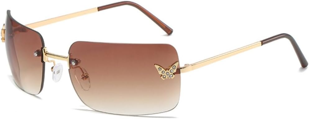 Женские солнцезащитные очки в панк-стиле без оправы, модные мужские солнцезащитные очки класса люкс с персонализированным бриллиантовым узором в виде бабочки LVTFCO, Gradient Brown
Женские солнцезащитные очки в панк-стиле без оправы, модные мужские солнцезащитные очки класса люкс с персонализированным бриллиантовым узором в виде бабочки LVTFCO, Gradient Brown