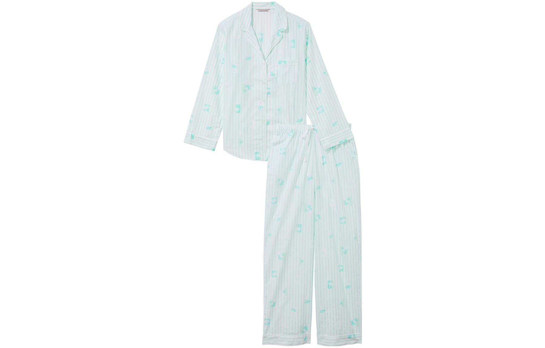 Женский комплект пижамы Victoria's Secret, светло-зеленый полосатый принт
Женский комплект пижамы Victoria's Secret, светло-зеленый полосатый принт