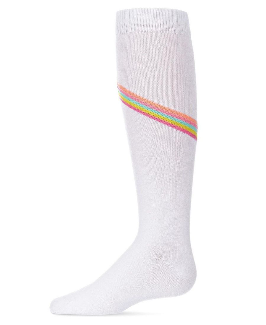 Высокие носки до колена с V-образной полоской, люрексом и хлопковой смесью MeMoi, White
Высокие носки до колена с V-образной полоской, люрексом и хлопковой смесью MeMoi, White