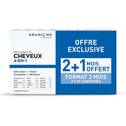 Pro Keracys 4-в-1 против выпадения волос, сила роста Granions
Pro Keracys 4-в-1 против выпадения волос, сила роста Granions