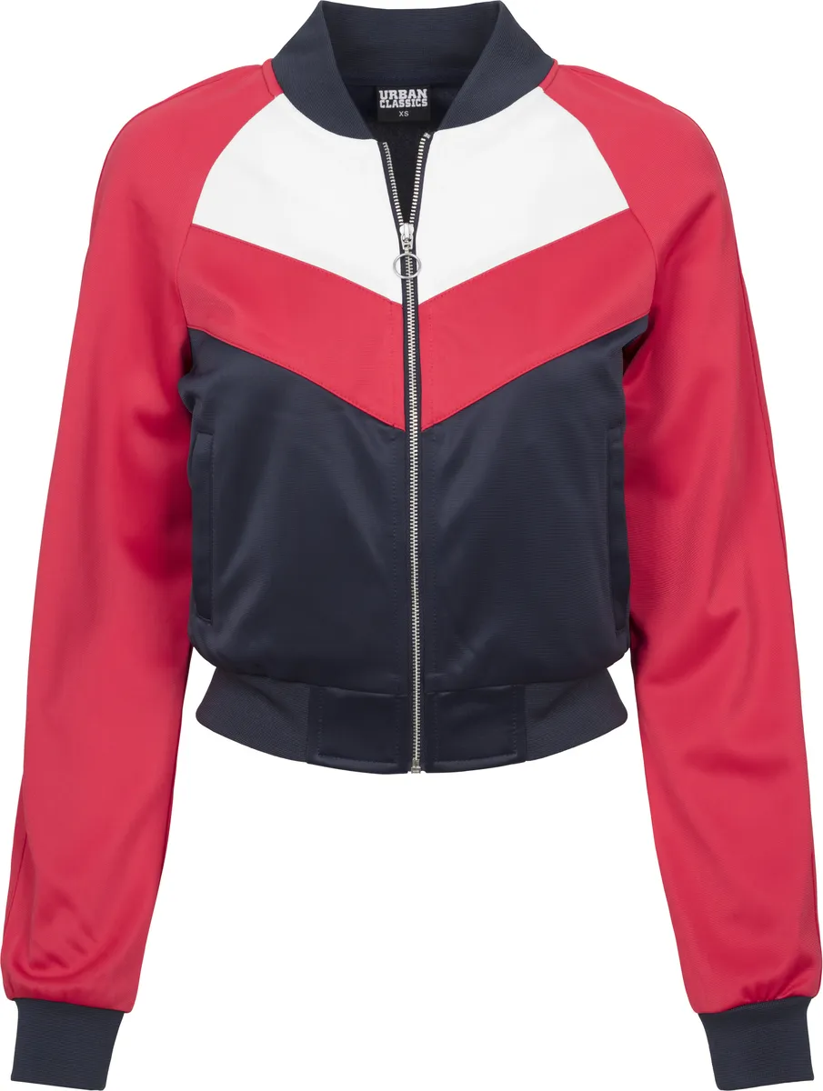 Куртка всепогодная URBAN CLASSICS " Urban Classics Ladies Short Raglan Track Jacket" (1 шт.), без капюшона, белый 
Куртка всепогодная URBAN CLASSICS " Urban Classics Ladies Short Raglan Track Jacket" (1 шт.), без капюшона, белый
