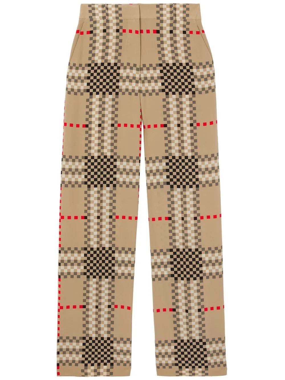 Брюки широкого кроя в клетку Pixel Check BURBERRY, нейтральный 
Брюки широкого кроя в клетку Pixel Check BURBERRY, нейтральный