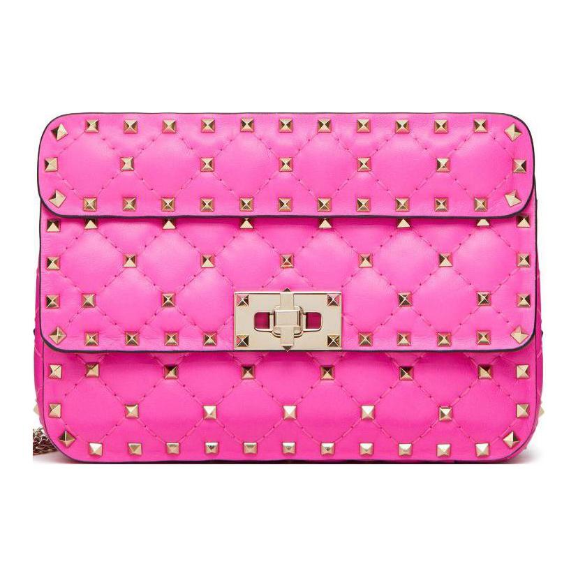 Valentino Сумка через плечо Rockstud из овчины, женская, розово-красная
Valentino Сумка через плечо Rockstud из овчины, женская, розово-красная