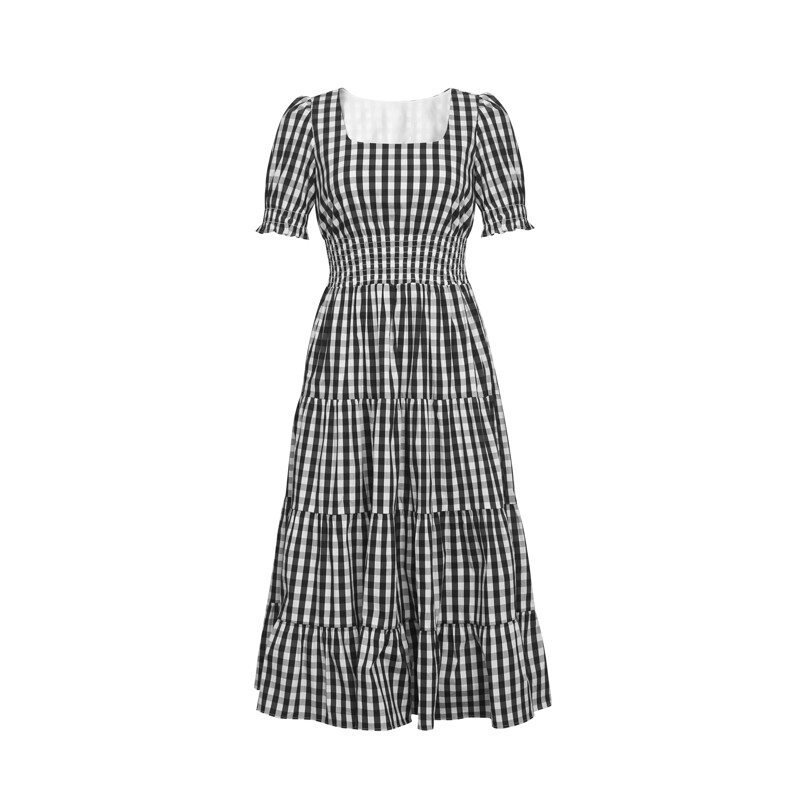 Женское платье Deep Breath с квадратным вырезом и пышными рукавами в клетку, черно-белый
Женское платье Deep Breath с квадратным вырезом и пышными рукавами в клетку, черно-белый