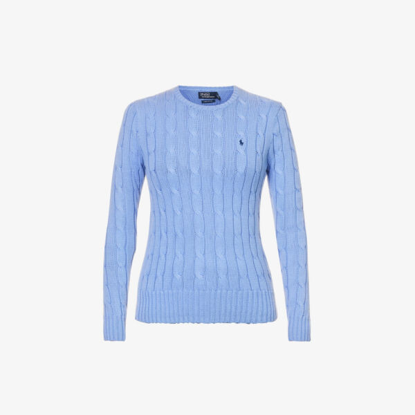 Хлопковый топ вязанной вязки с фирменной вышивкой julianna Polo Ralph Lauren, синий
Хлопковый топ вязанной вязки с фирменной вышивкой julianna Polo Ralph Lauren, синий