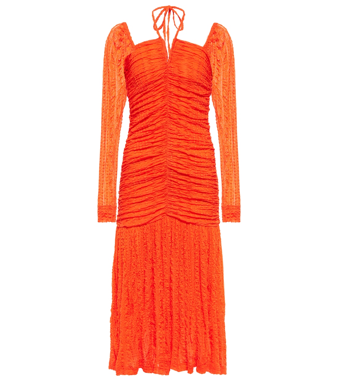 Платье миди из фактурного джерси с рюшами Ganni, Orangedotcom
Платье миди из фактурного джерси с рюшами Ganni, Orangedotcom