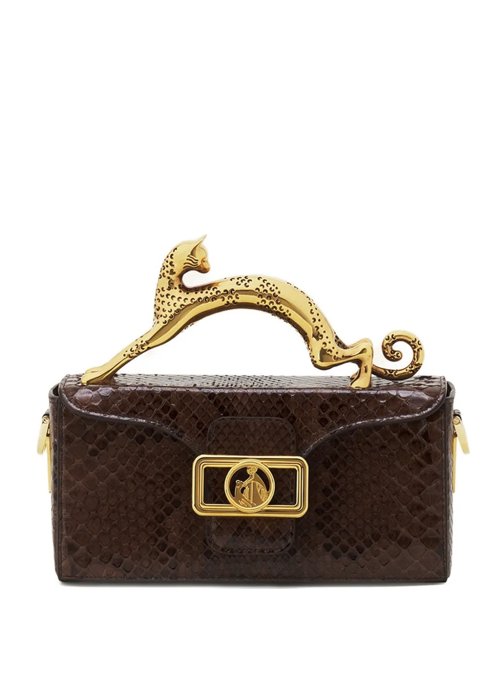 Мини-сумка python cat handle Lanvin, коричневый
Мини-сумка python cat handle Lanvin, коричневый