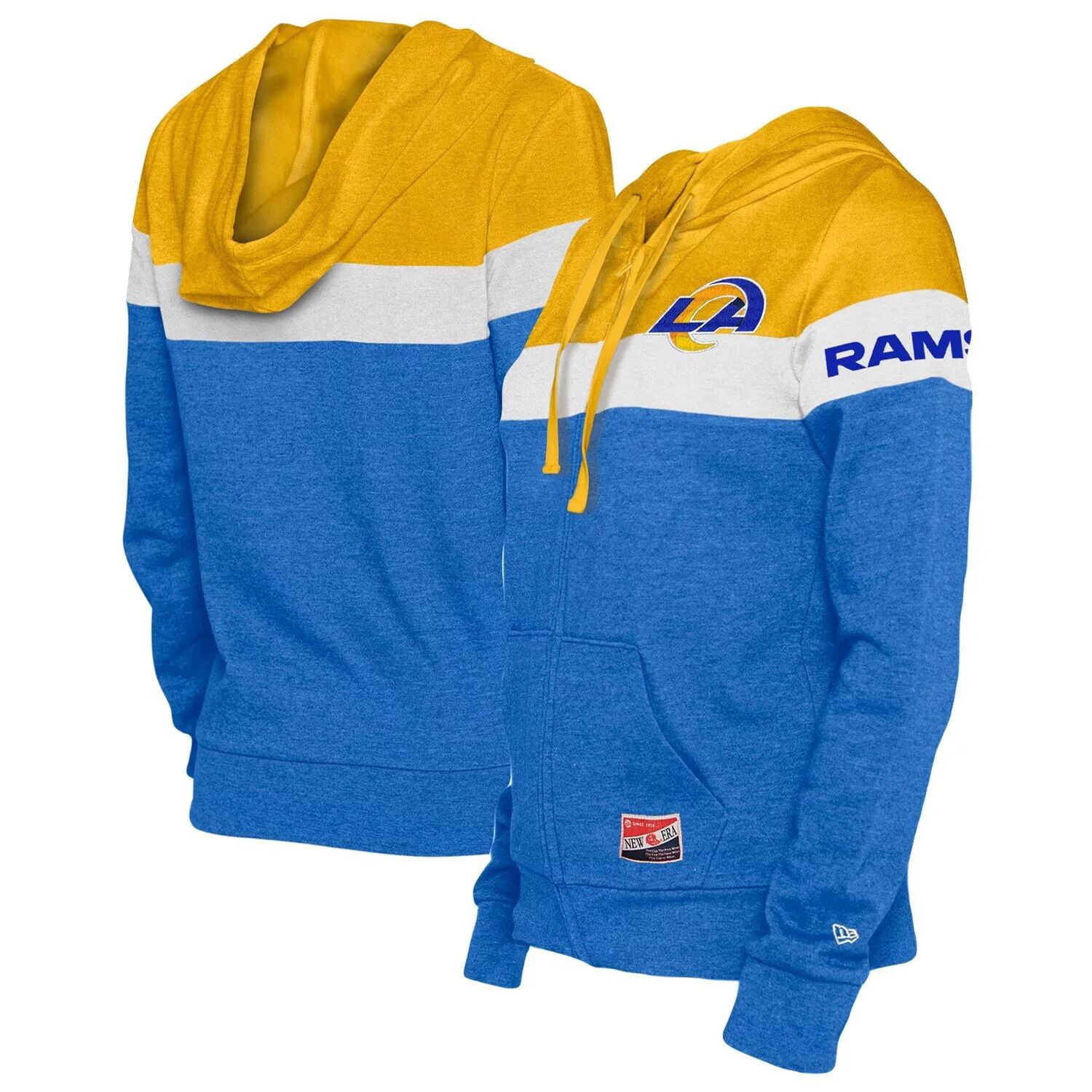 Женская толстовка с молнией во всю длину New Era Royal/Gold Los Angeles Rams Throwback с цветными блоками New Era
Женская толстовка с молнией во всю длину New Era Royal/Gold Los Angeles Rams Throwback с цветными блоками New Era